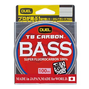 デュエル ルアー釣り用フロロライン TB カーボン バス 100m  10Lbs.  ナチュラルクリア