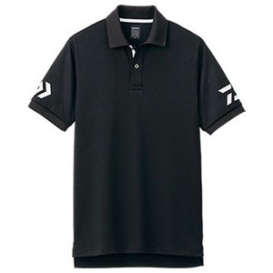ダイワ フィッシングウェア DE-7906 半袖ポロシャツ  L  ブラック×ホワイト