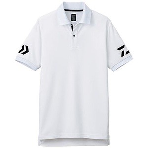 ダイワ フィッシングウェア DE-7906 半袖ポロシャツ  L  ホワイト×ブラック