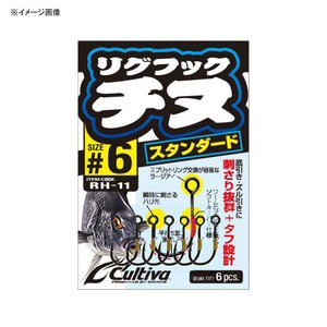 オーナー フック・シンカー・オモリ RH-11 リグフックチヌ スタンダード  4号  レッド