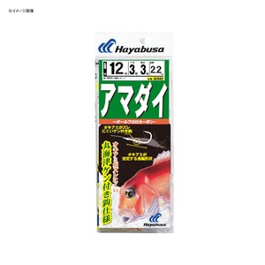 ハヤブサ  アマダイ フロロ 丸海津ケン付き 2本鈎2セット  鈎13/ハリス3 