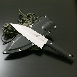 G・サカイ アウトドアナイフ サビナイフ 4 出刃鯱 片刃 直刃  刃長(170mm)  ブラック