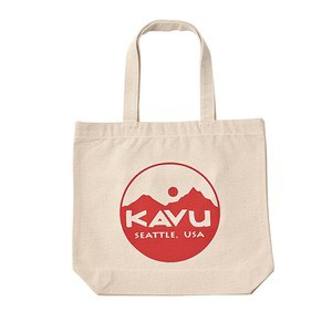 KAVU トートバッグ サークルロゴ トートバッグ   レッド