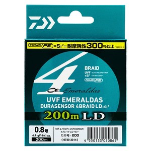 ダイワ ルアー釣り用PEライン UVF エメラルダスDURA センサー×4 LD +Si2 200m  0.4号/7.1lb 