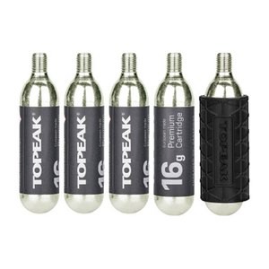 トピーク 自転車メンテナンス用品 16g ネジ付CO2 カートリッジ 5本セット  