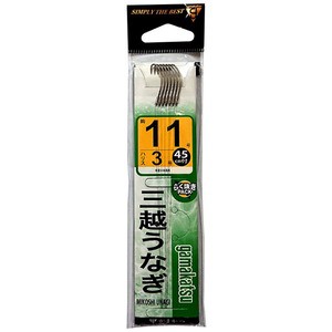 がまかつ 渓流仕掛け・淡水仕掛け 三越うなぎ(糸付)  鈎14号/ハリス5  茶