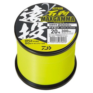 ダイワ 道糸 アストロン石鯛遠投 マックスガンマ 300m  18号  フラッシュイエロー