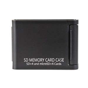 ケンコー  SDメモリーカードケースAS 4枚収納タイプ(SDカード4枚+microSDカード4枚収納可能)   ブラック