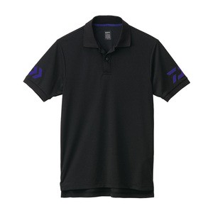 ダイワ フィッシングウェア DE-7906 半袖ポロシャツ  L  ブラック×ブルー