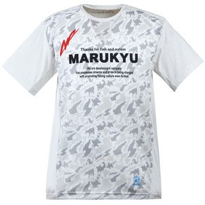 マルキュー フィッシングウェア 氷瀑Tシャツ MQ-01  S  ホワイトカモ