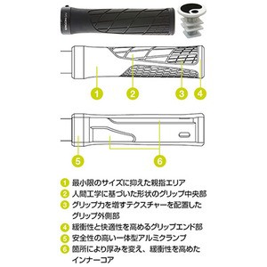 エルゴン 自転車用品 GA2 グリップ サイクル/自転車   BLK