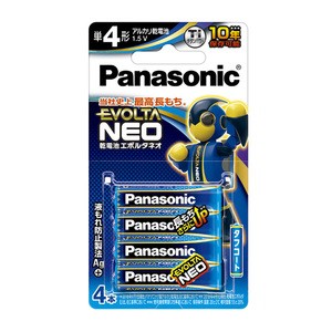パナソニック  乾電池エボルタネオ単4形4本パック   ブルー