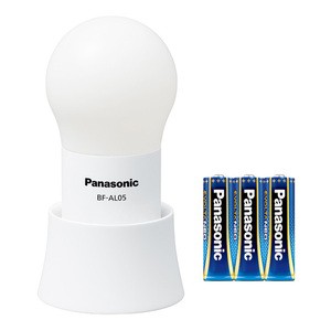 パナソニック アウトドアライト 乾電池エボルタNEO付き LEDランタン(球ランタン) 最大36ルーメン 電池式   ホワイト