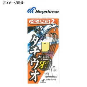 ハヤブサ  一刀両断 太刀魚 ナイロン 水平ダブル 2本鈎 2セット  M 