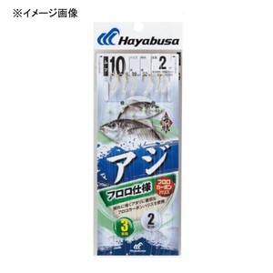 ハヤブサ 船釣り・船竿 海戦アジ フロロ金 3本鈎2セット  鈎10/ハリス1.5  金