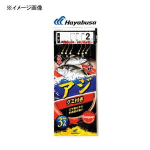 ハヤブサ 船釣り・船竿 海戦アジ グミ付き シーガー 3本鈎2セット  鈎10/ハリス2  金