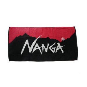 ナンガ  NANGA LOGO BATH TOWEL(ナンガ ロゴ バスタオル)  RED×BLK  フリー