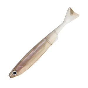 イッセイ バス釣り用ソフトルアー ライアミノー(小魚ワーム)  4インチ  #38 ワカサギ