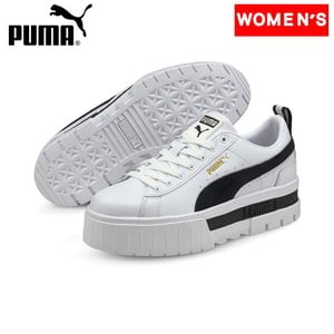 PUMA シューズ・スニーカー 【24春夏】MAYZE LTH(メイズ レザー)/ウィメンズ スニーカー  24.5cm  PUMA WHITE-PUMA BLACK