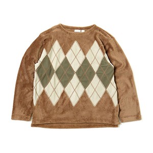 BURLAP OUTFITTER トップス(メンズ) ARGYLE FLEECE CREW TEE  M  COYOTE