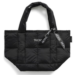 TAION トートバッグ バイカラー ダウントートバッグ S  ONE SIZE  BLACK×BLACK