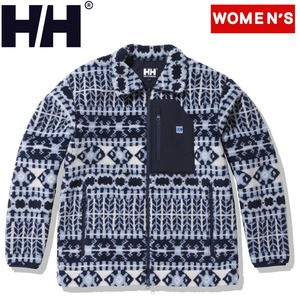 ヘリーハンセン ジャケット(レディース) Women’s ファイバーパイル ジャガード ジャケット ウィメンズ  WM  ネイビー(N)