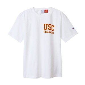 チャンピオン トップス(メンズ) ショートスリーブ Tシャツ USC(T1011)  M  ホワイト×マルーン