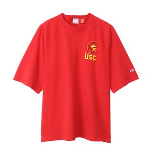 チャンピオン トップス(メンズ) ラグラン ショートスリーブ Tシャツ(T1011)  M  カーディナル