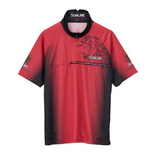 サンライン フィッシングウェア PRODRYシャツ(半袖)  L  レッド