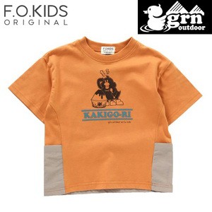 F.O.KIDS トップス Kid’s grn outdoorコラボ ダックローイラストTee キッズ  130  オレンジ