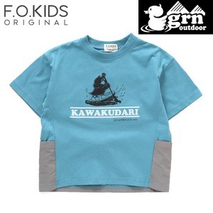 F.O.KIDS トップス Kid’s grn outdoorコラボ ダックローイラストTee キッズ  120  サックス
