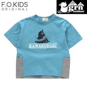 F.O.KIDS トップス Kid’s grn outdoorコラボ ダックローイラストTee キッズ  130  サックス