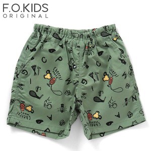 F.O.KIDS パンツ Kid’s JRD×ISOBREWINGコラボ 総柄ショーツ キッズ  150  カーキ