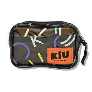 KiU ウォレット・ポーチ PVC POUCH Medium  フリー  ジオメトリックブラック