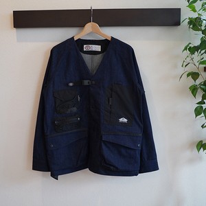 grn outdoor アウター(メンズ) TOOLBOX STYLE NO COLLAR COVERALL  L  INDIGO