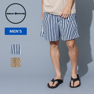 BURLAP OUTFITTER パンツ(メンズ) TRACK SHORT PRINTED(トラック ショーツ プリンテッド)  M  NAVY×WHITE CANDY STRIPE