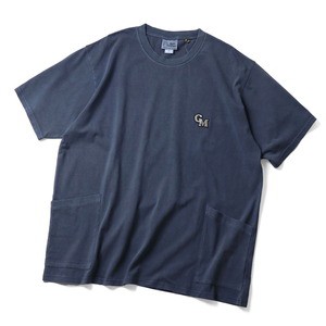 gym master トップス(メンズ) イニシャルワッペンピグメントTee  L  ネイビー(59)