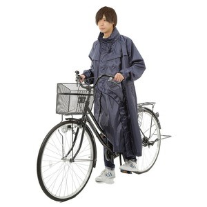 OUTDOOR PRODUCTS サイクルウェア レインウェア 防水サイクルベンチコート  L  ネイビー(78)