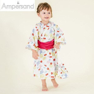 Ampersand パンツ Kid’s フルーツ柄浴衣かぶり 巾着付き キッズ  130  レッド