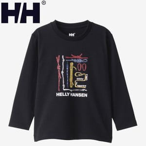 ヘリーハンセン トップス K L/S ROPE WORK TEE(キッズ ロングスリーブロープワークティー)  130cm  ブラック(K)