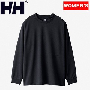 ヘリーハンセン トップス(レディース) L/S ONE POINT TEE(ロングスリーブ ワンポイントティー)  WL  ブラック2(K2)