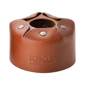 KAKURI ガス燃料 本革製ガスカートリッジカバー  110g缶用  ブラウン