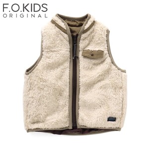 F.O.KIDS アウター リバーシブルボアベスト  150cm  アイボリー