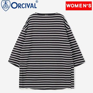 ORCIVAL トップス(レディース) Women’s ワイドボートネックプルオーバー ィメンズ  1  WHITE×BLACK