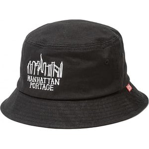 Manhattan Portage 帽子 【24春夏】PRINT BUCKET HAT(プリントバケットハット)  FREE  BLACK(011)