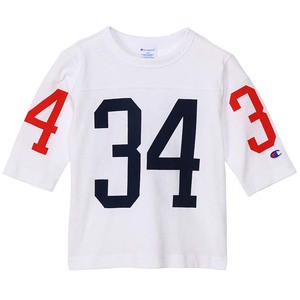 チャンピオン トップス 【24春夏】FOOT BALL T-SHIRT(フットボールTシャツ)キッズ  140  ホワイト(010)