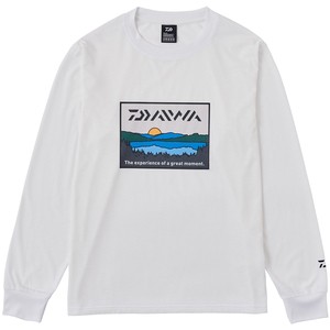 ダイワ フィッシングウェア DE-6724 フィッシングネットロングTシャツ レイクサイド  M  ホワイト
