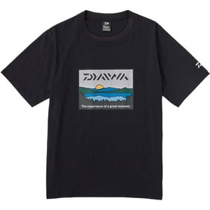 ダイワ フィッシングウェア DE-6324 フィッシングネットTシャツ レイクサイド  M  ブラック