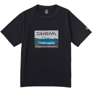 ダイワ フィッシングウェア DE-6324 フィッシングネットTシャツ レイクサイド  L  ブラック