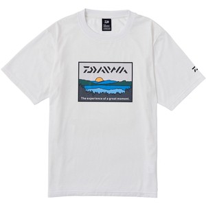 ダイワ フィッシングウェア DE-6324 フィッシングネットTシャツ レイクサイド  M  ホワイト